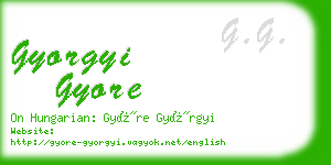 gyorgyi gyore business card